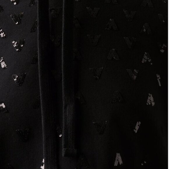 Valentino Sequin Logo Detail Hoodie Rare - Picture 2 of 8